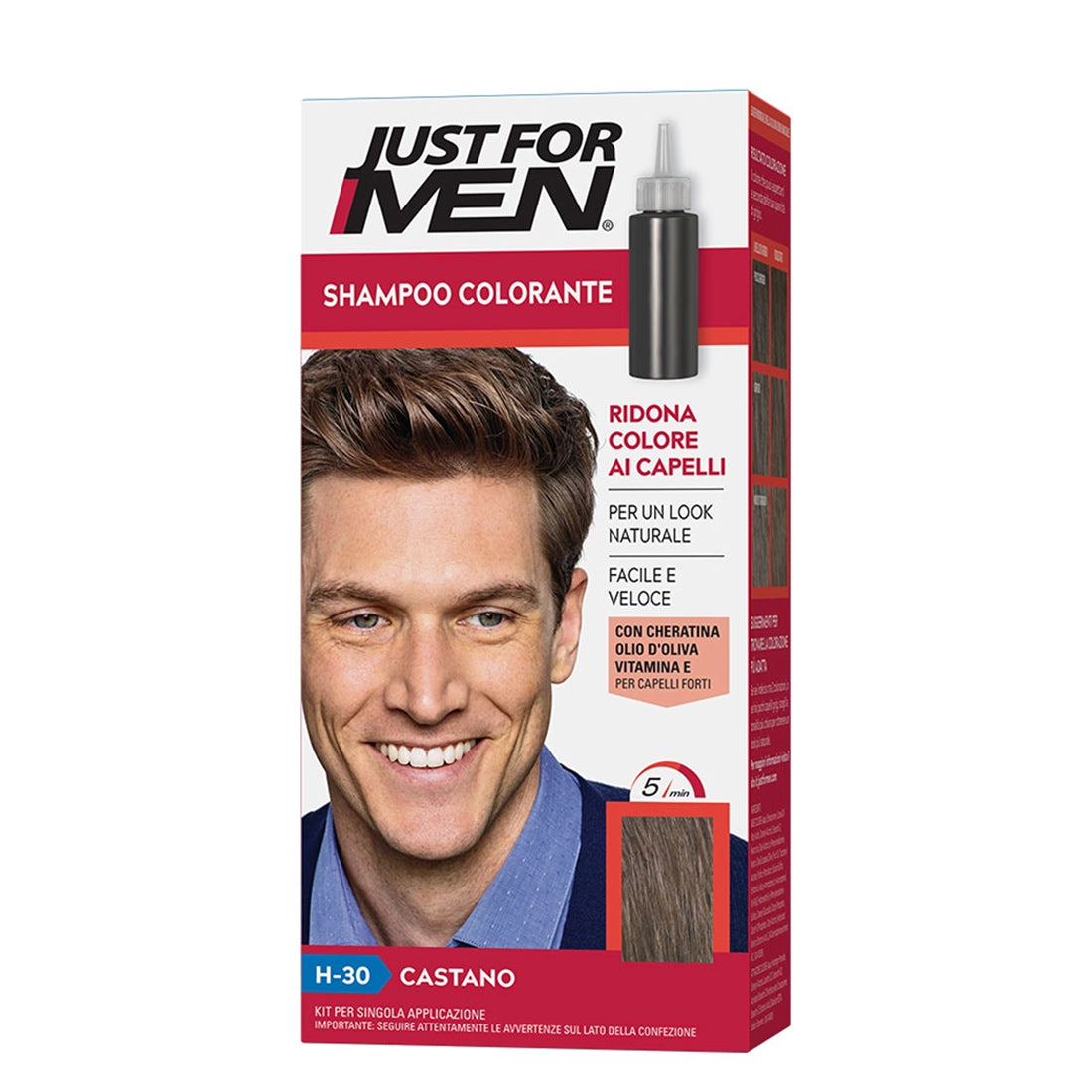 Just For Men Shampoo Colorante 30 Castano