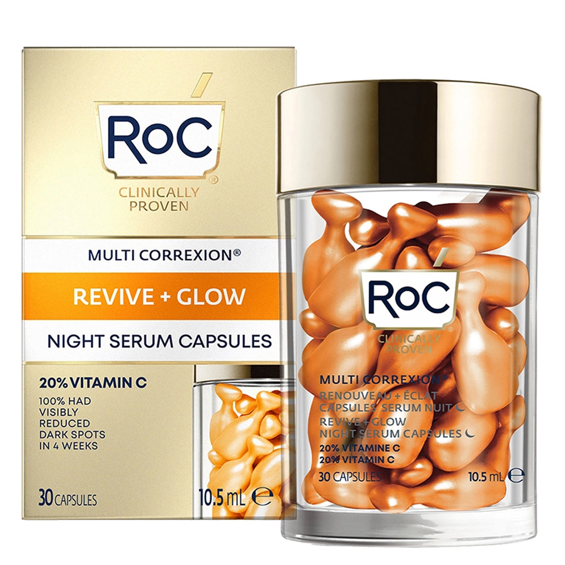 Roc Multi Correxion Renouveau + Éclat Capsules Sérum Nuit