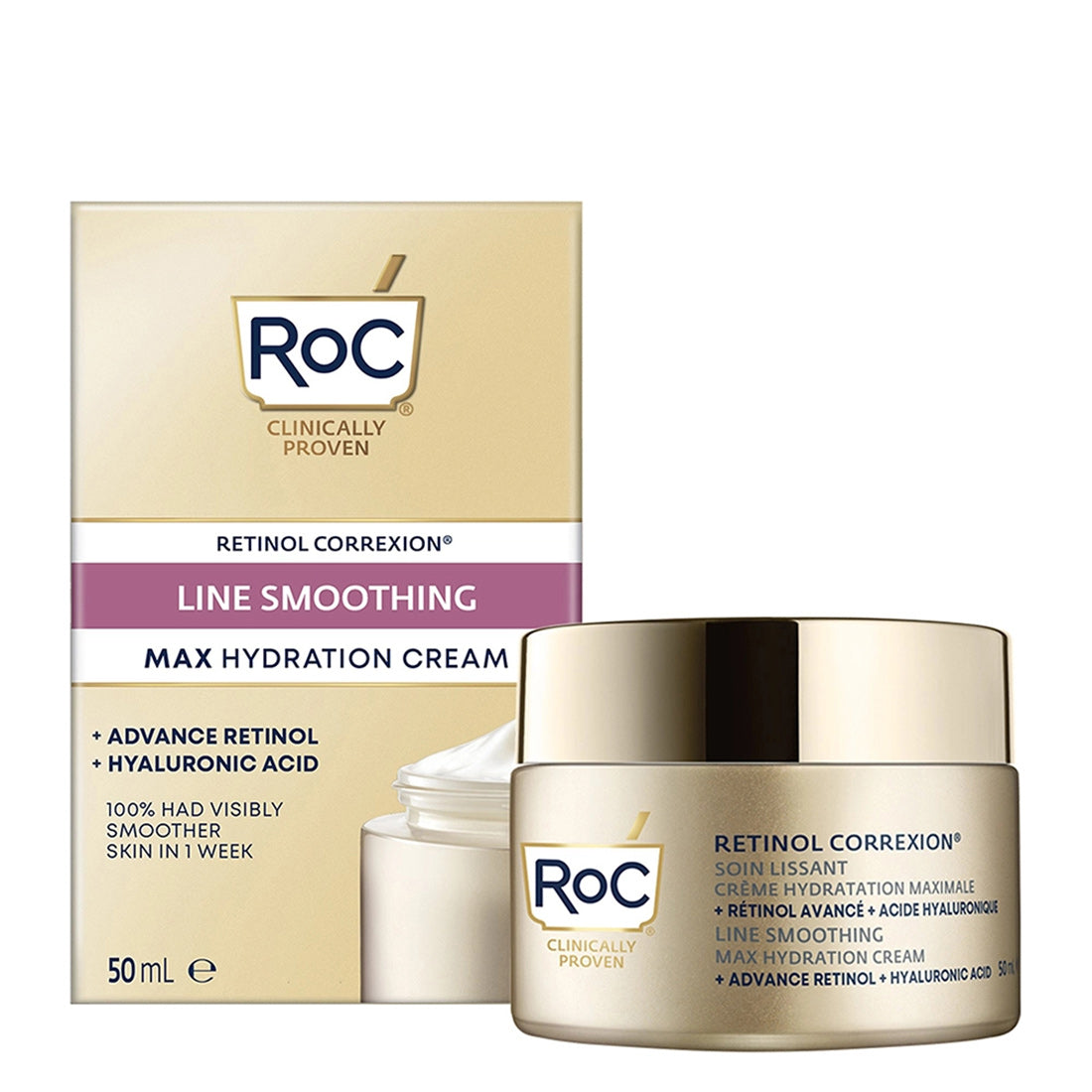 Roc Retinol Correxion Soin Lissant Crème Hydratation Maximale