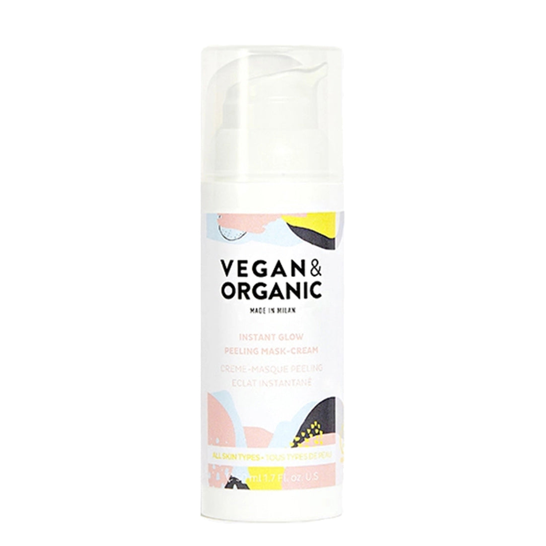 Vegan&Organic Instant Glow Peeling Mask-Cream All Skin Types