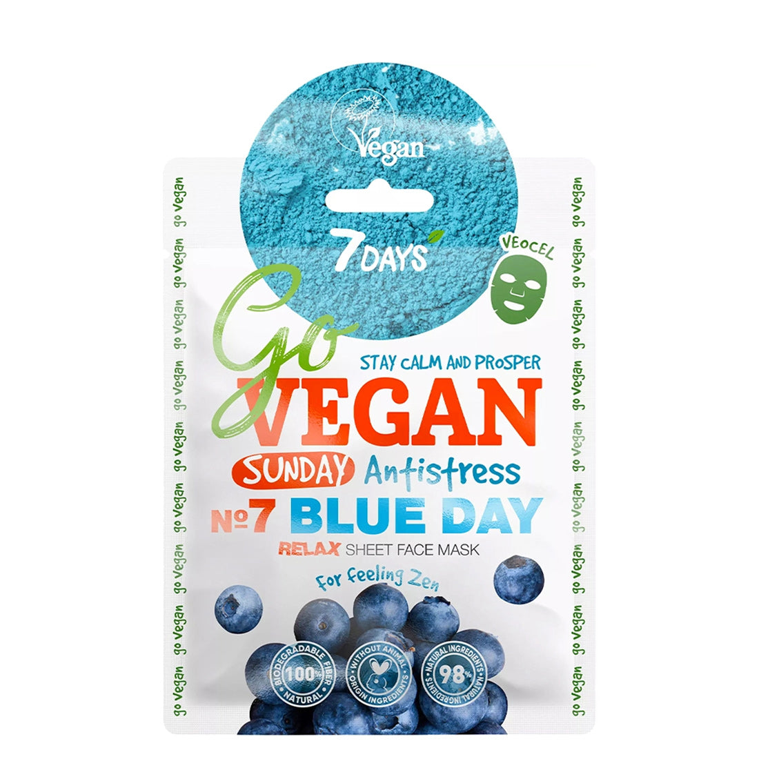 7 Days Govegan Relaxing Sheet Face Mask Sunday