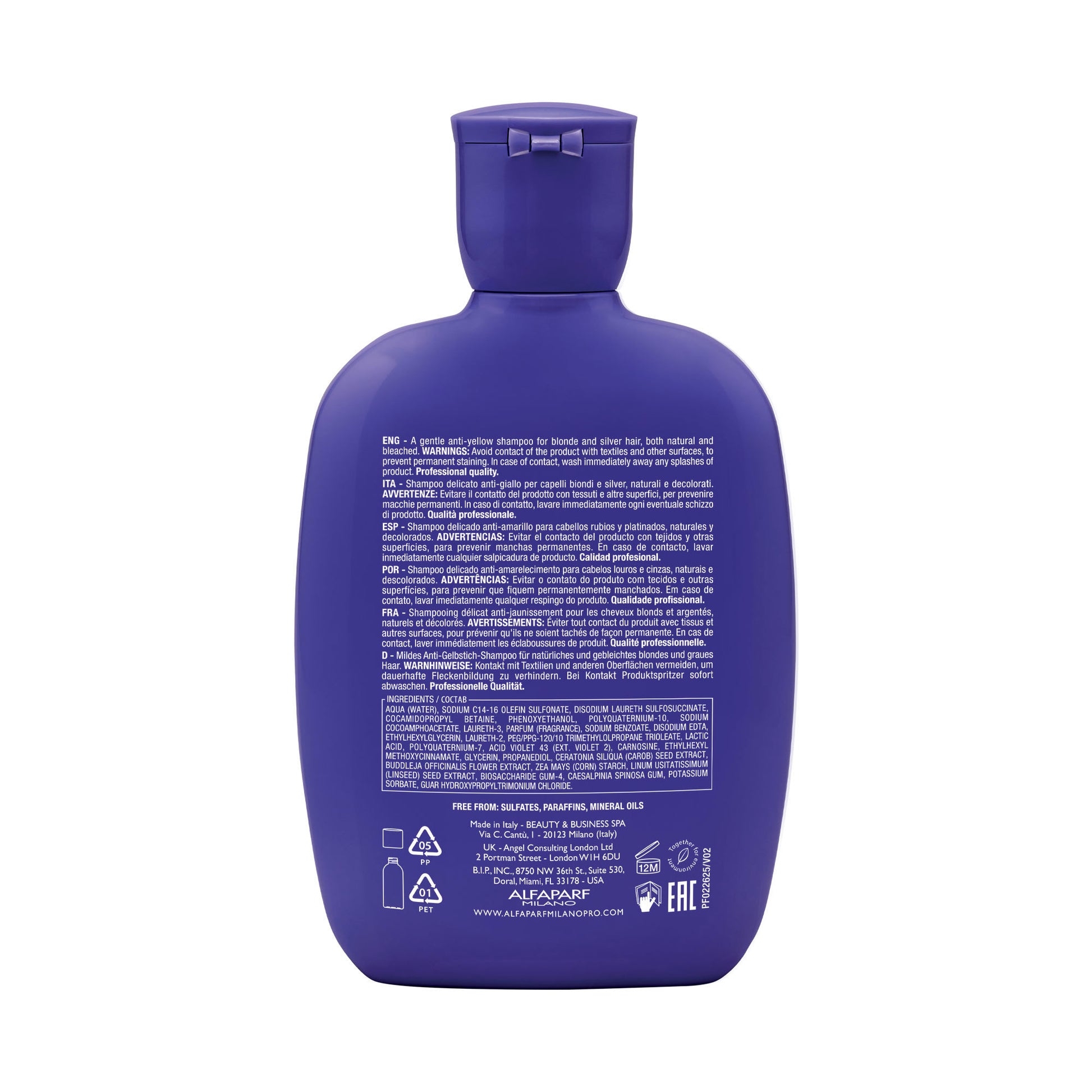 Alfaparf Milano Semi di Lino Blonde Anti-Yellow Low Shampoo-3