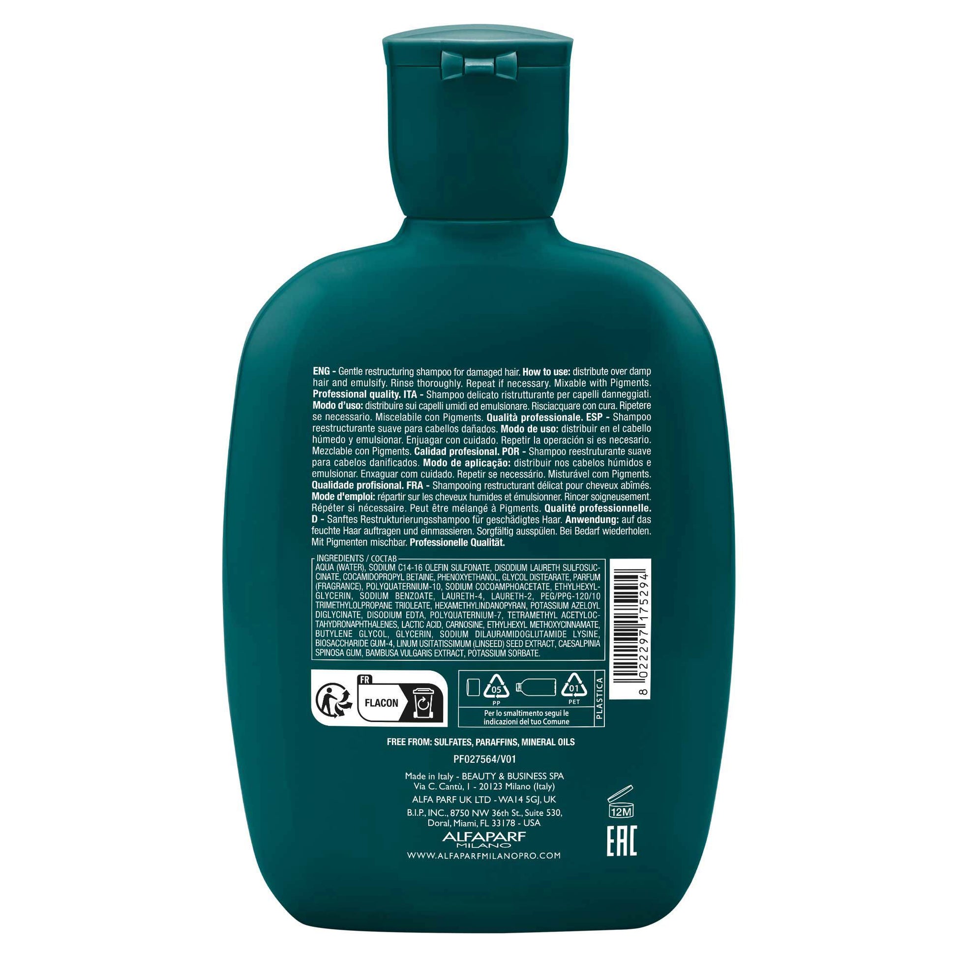 Alfaparf Milano Semi di Lino Reconstruction Reparative Low Shampoo-2