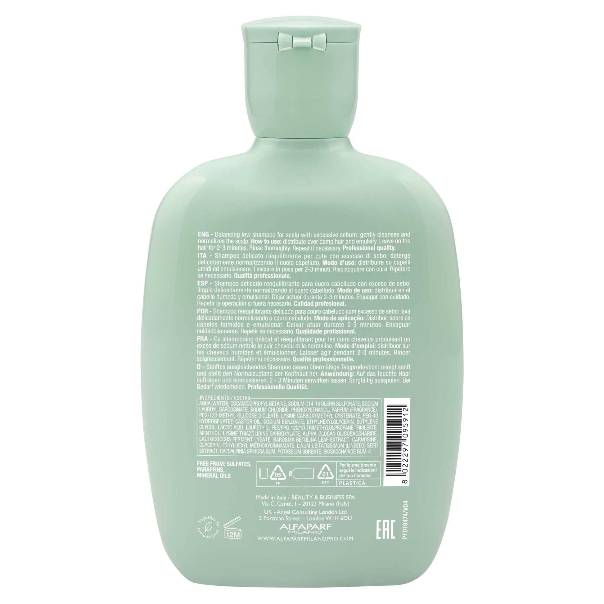 Alfaparf Milano Semi di Lino Scalp Rebalance Balancing Low Shampoo-2