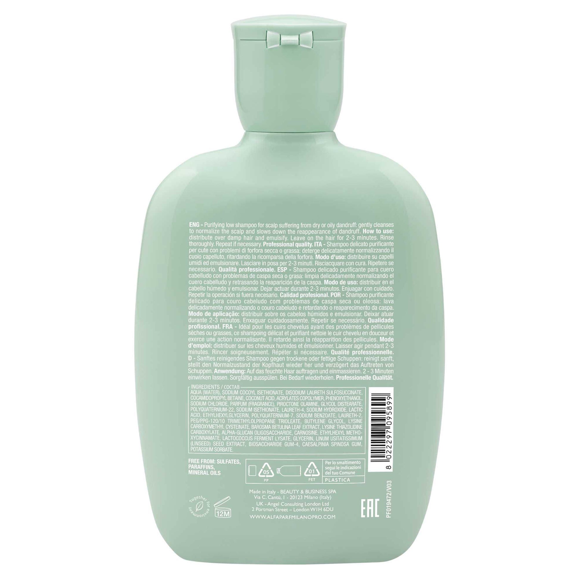 Alfaparf Milano Semi di Lino Scalp Rebalance Purifying Low Shampoo-2