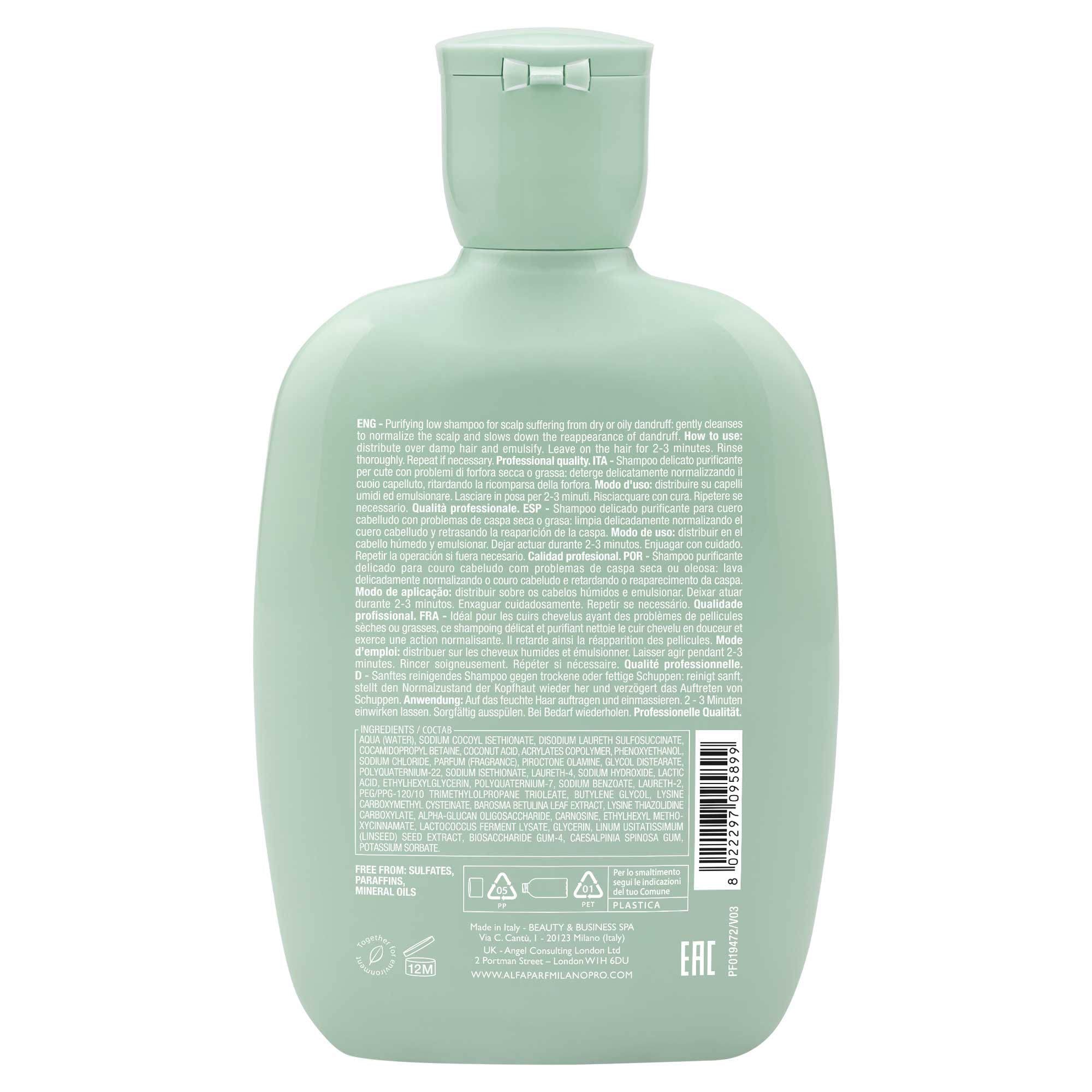 Alfaparf Milano Semi di Lino Scalp Rebalance Purifying Low Shampoo-2