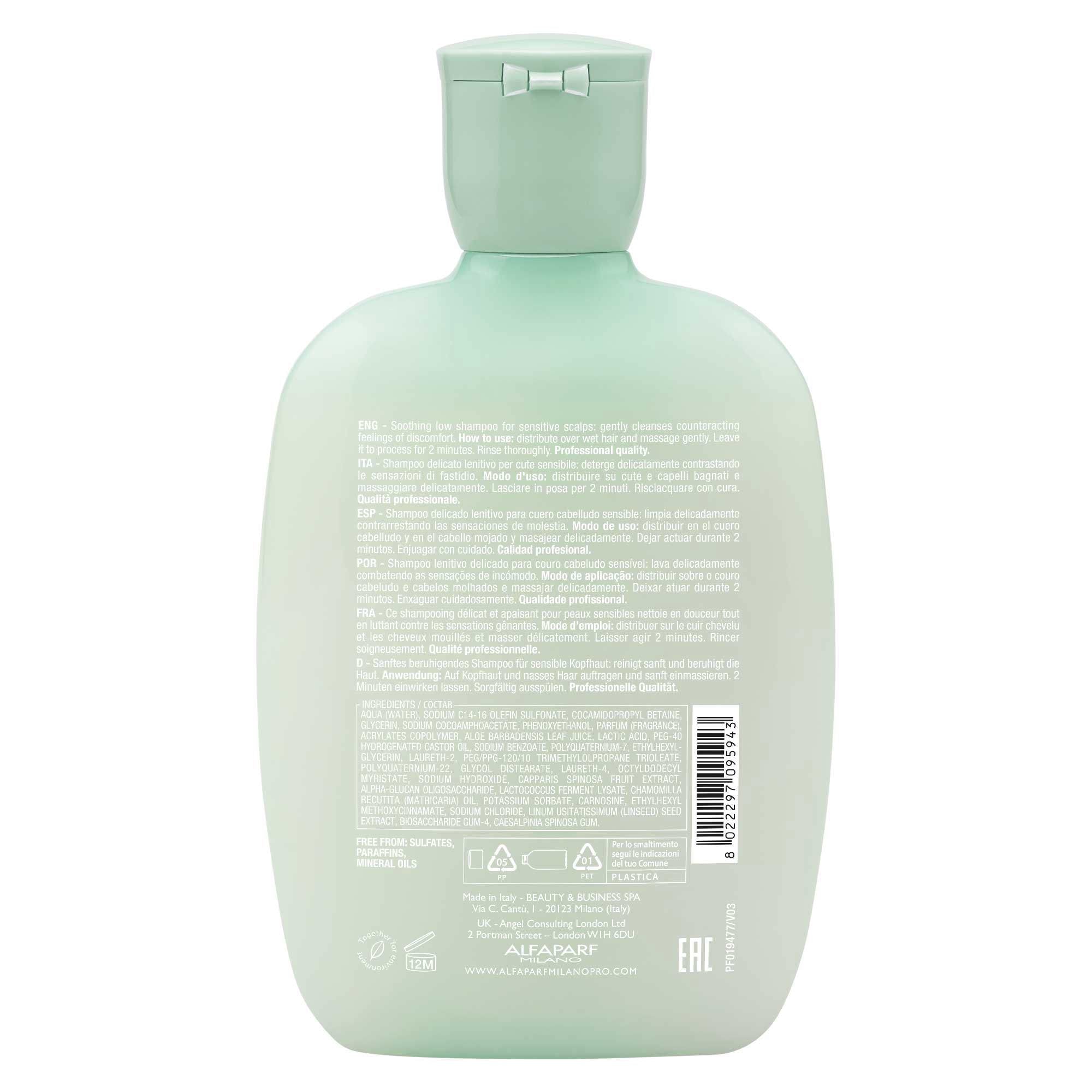 Alfaparf Milano Semi di Lino Scalp Relief Calming Micellar Low Shampoo-2
