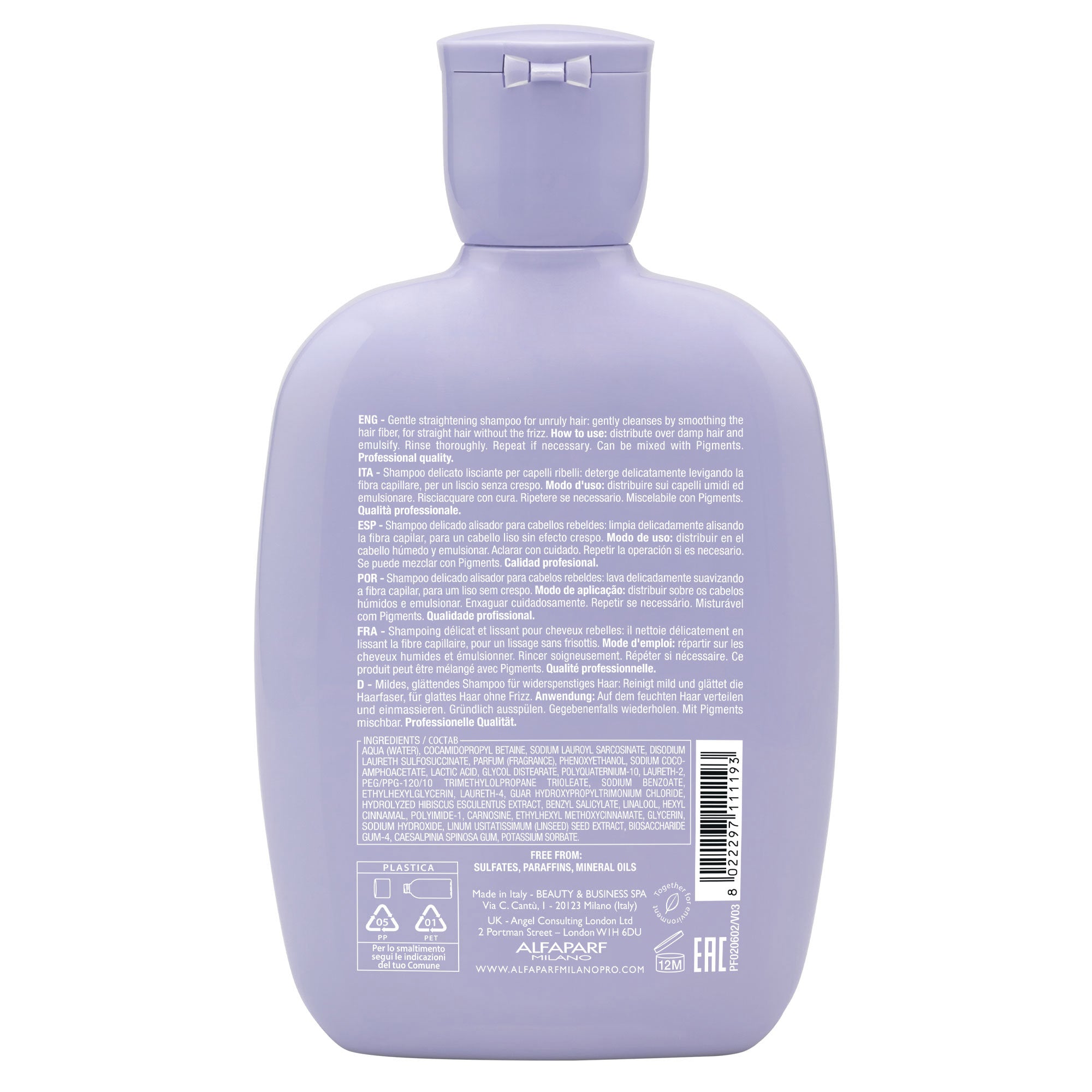Alfaparf Milano Semi di Lino Smooth Smoothing Low Shampoo-2