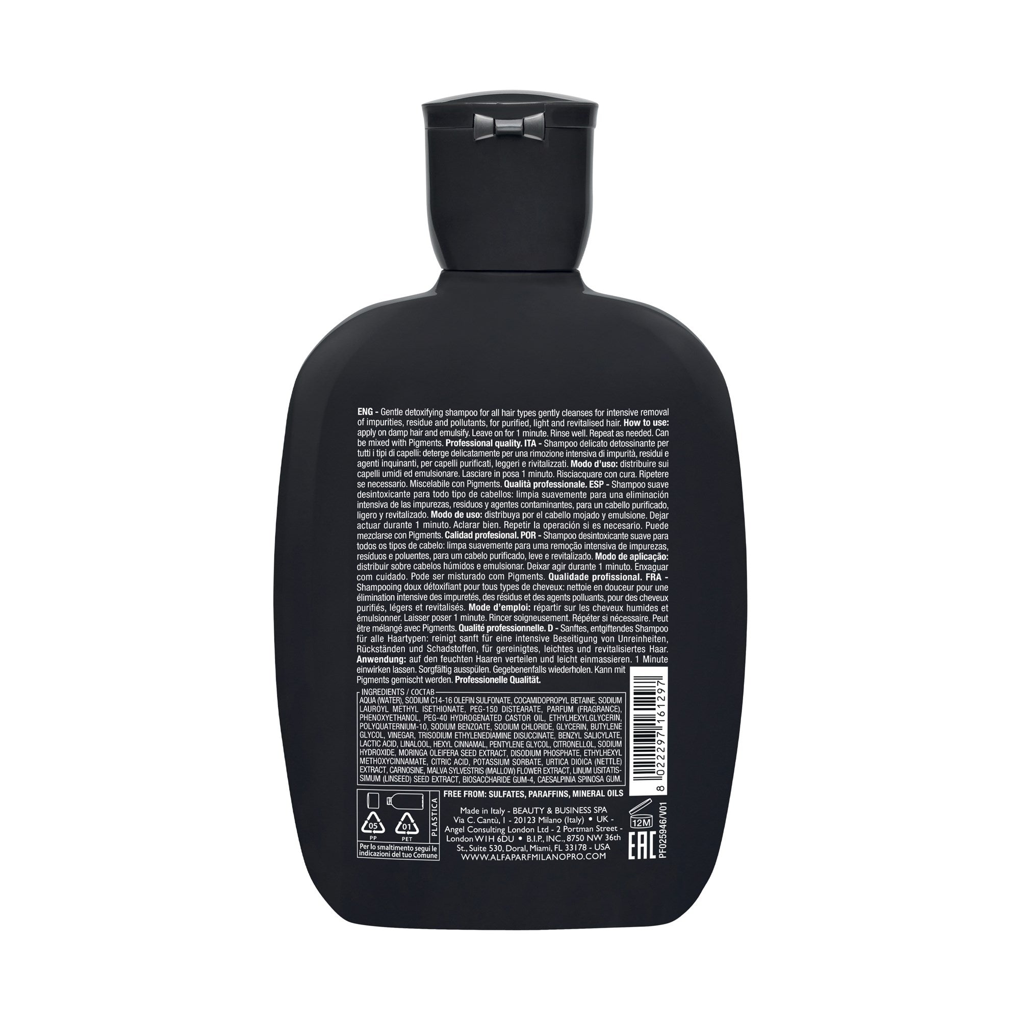 Alfaparf Milano Semi di Lino  Sublime Detoxifying Low Shampoo-2