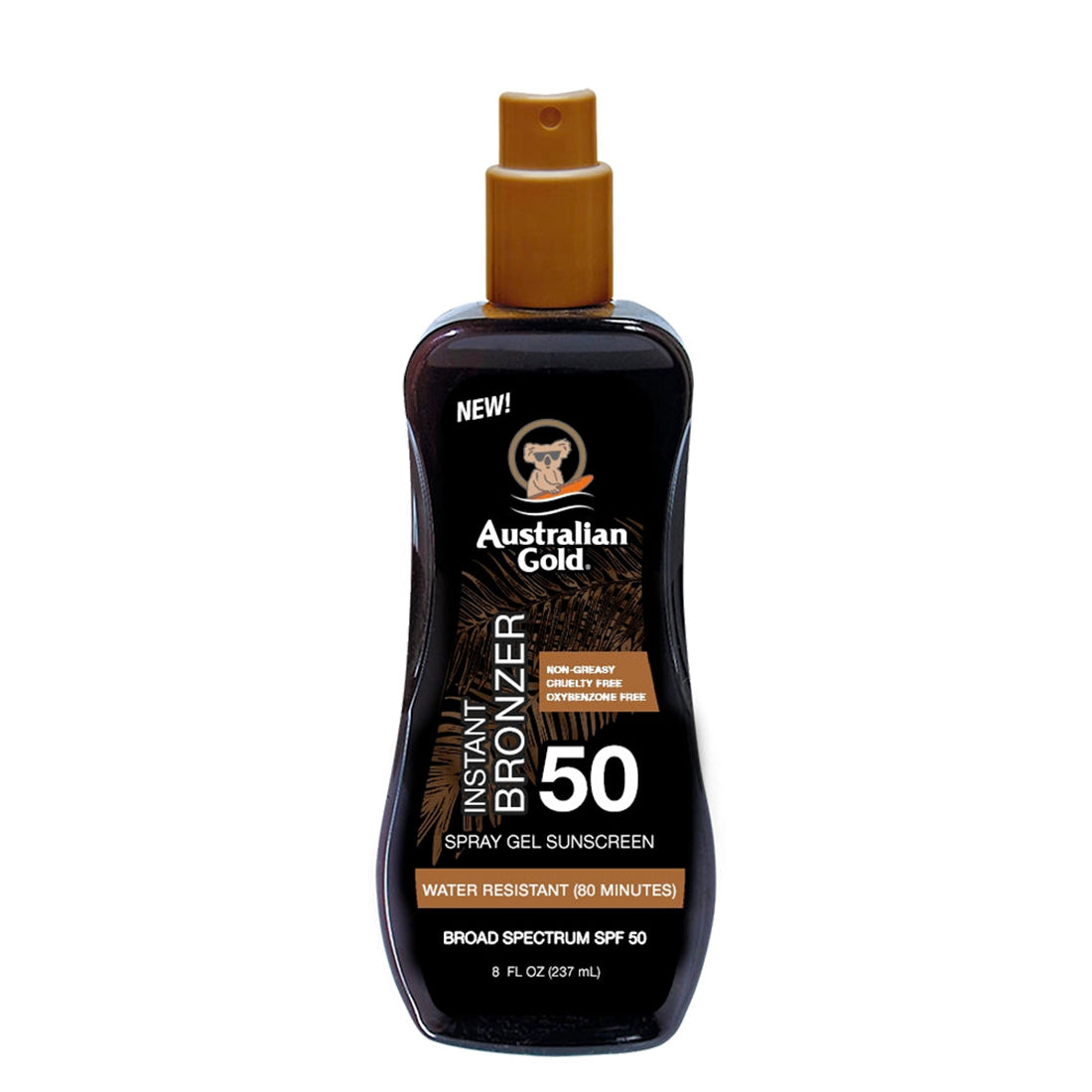 Australian Gold Instant Bronzer Spray Gel Sunscreen