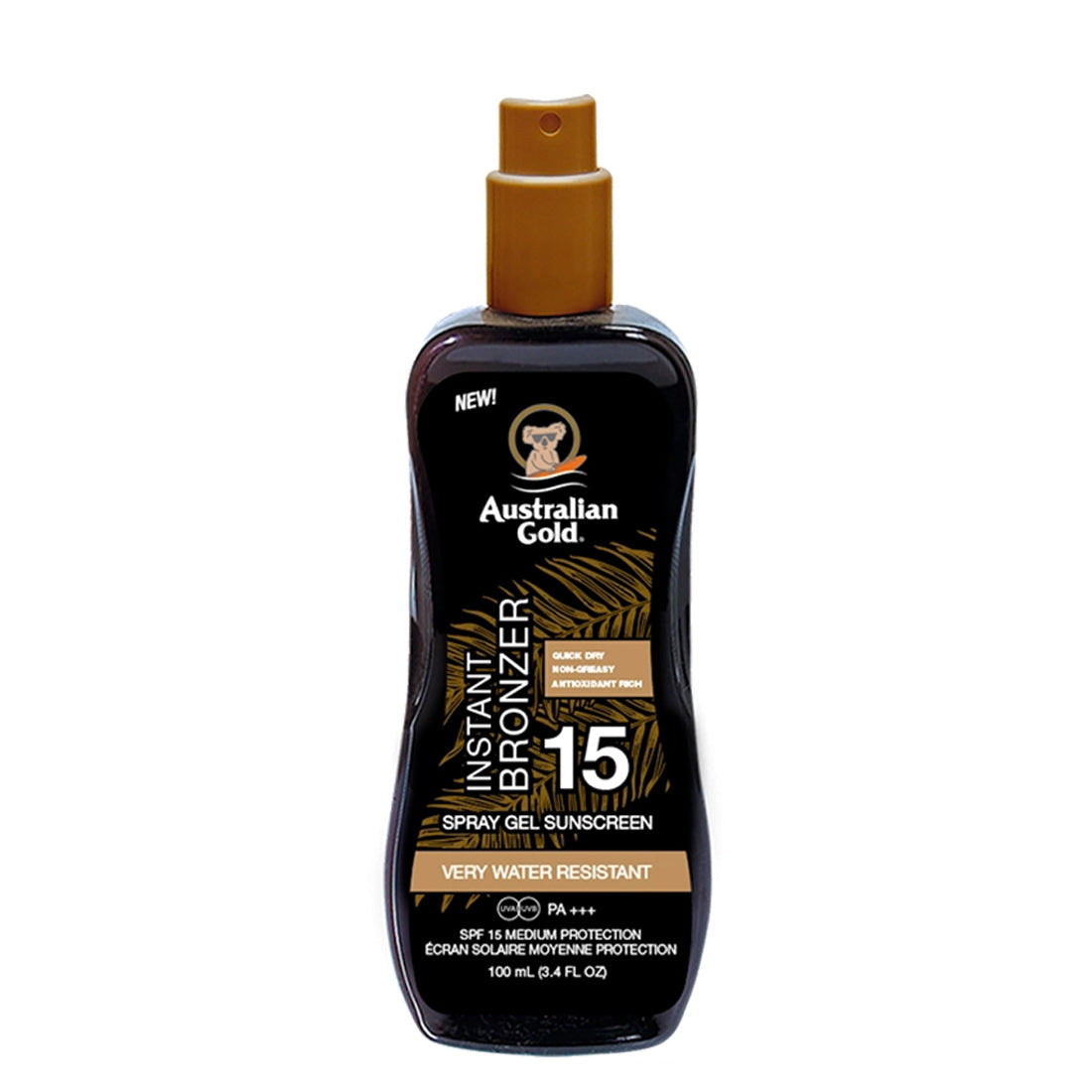 Australian Gold Instant Bronzer Spray Gel Sunscreen