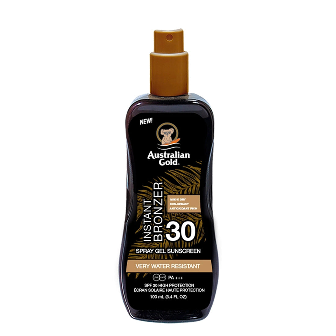 Australian Gold Instant Bronzer Spray Gel Sunscreen