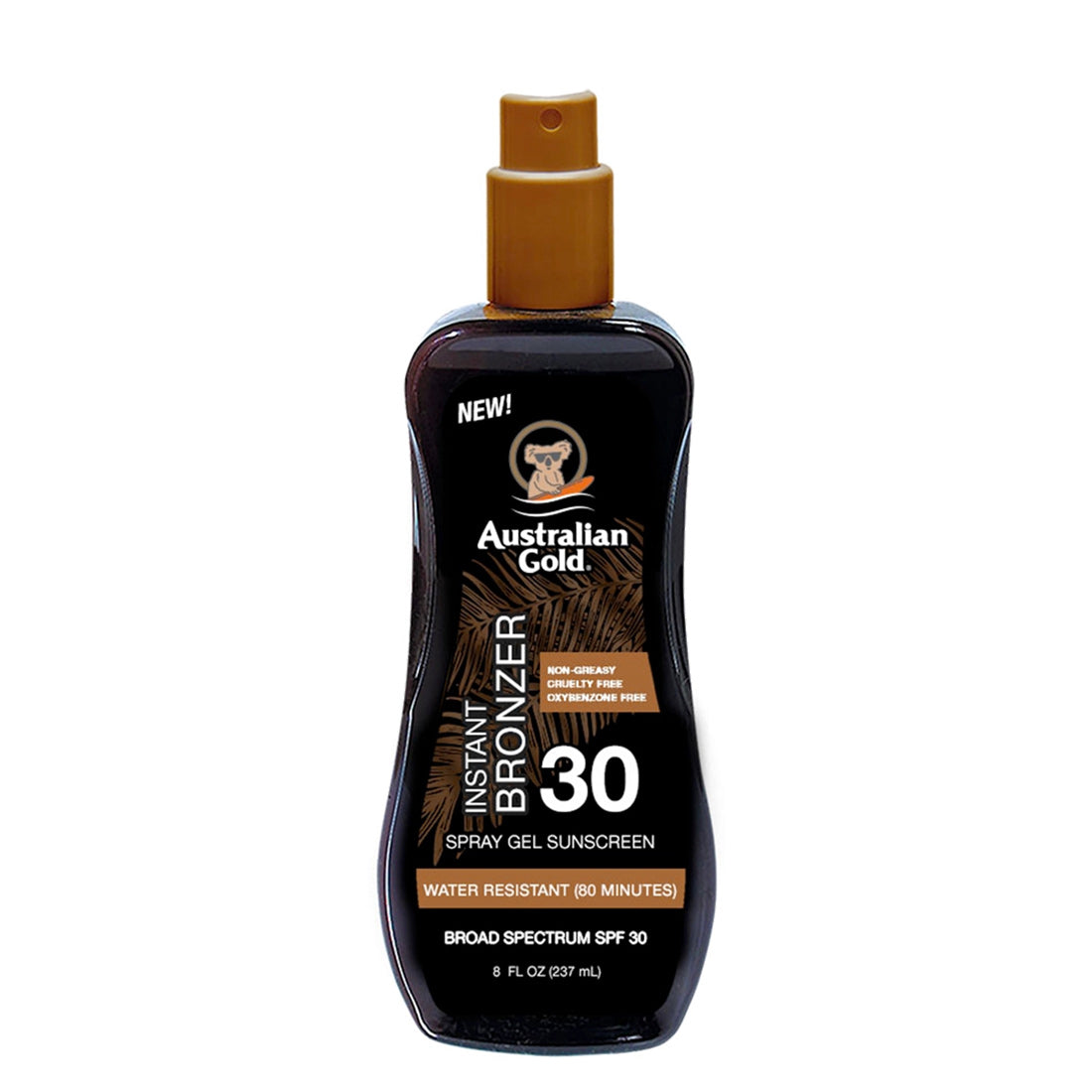 Australian Gold Instant Bronzer Spray Gel Sunscreen