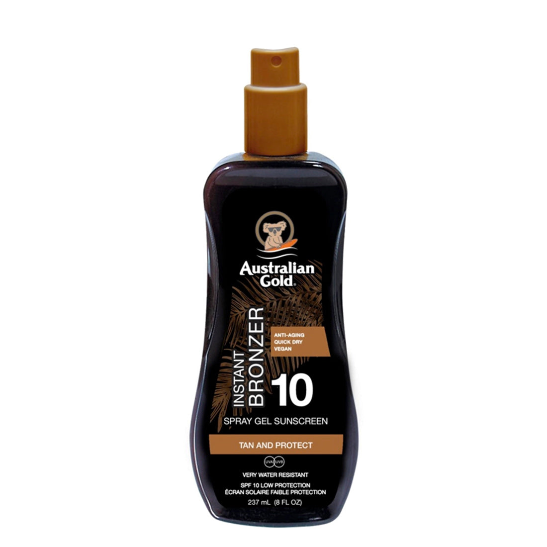 Australian Gold Instant Bronzer Spray Gel Sunscreen