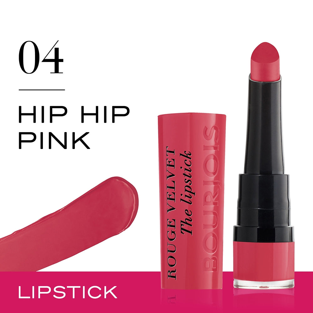 Bourjois Rouge Velvet The Lipstick 04 Hip Hip Pink-3