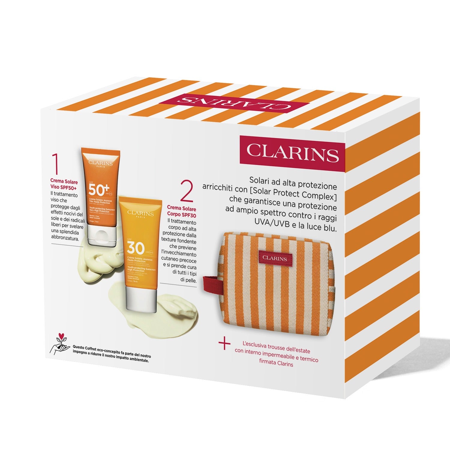 CLARINS Face Cream Spf50 50 M + Body Cream Spf30+ 75 Ml + Trousse Set -4
