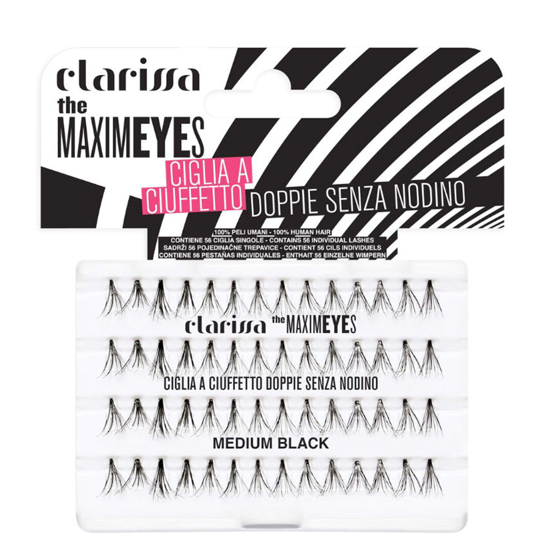 CLARISSA The Maximeyes Ciglia A Ciuffetto Doppie Senza Nodino Short Medium