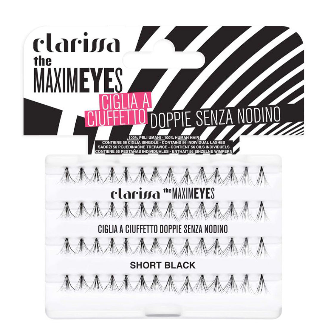 CLARISSA The Maximeyes Ciglia A Ciuffetto Doppie Senza Nodino Short Short