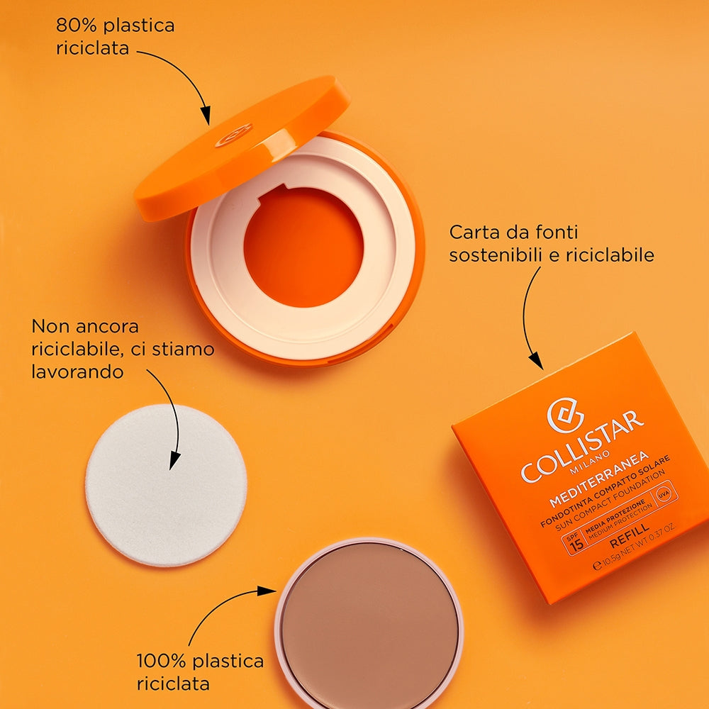 Collistar Mediterranea Fondotinta Compatto Solare Refill 03 Capri SPF15-4