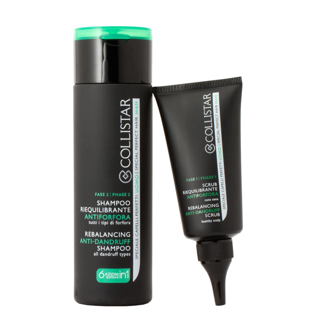 Collistar Trattamento Riequilibrante Antiforfora Fase1 Scrub Riequilibrante 50ml + Fase2 Shampoo Riequilibrante 200ml