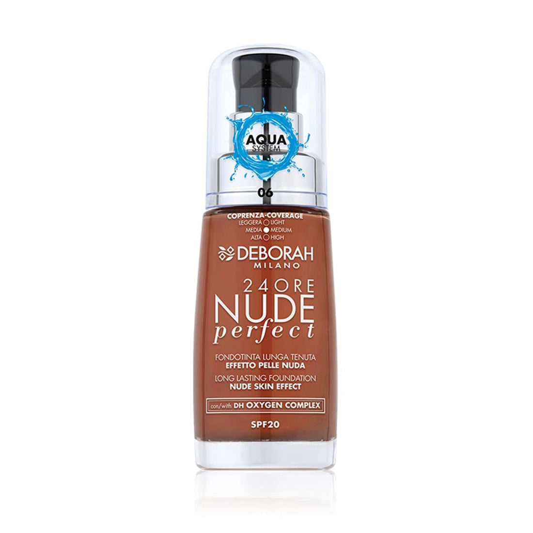 Deborah 24Ore Nude Perfect Fondotinta SPF20 06 Caramel