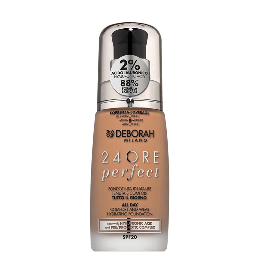 Deborah 24Ore Perfect Fondotinta SPF20 04 Apricot