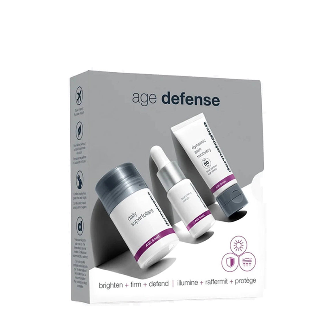 Dermalogica Age Defense Kit Daily Superfoliant + Biolumin-C Serum + Dynamic Skin Recovery SPF50