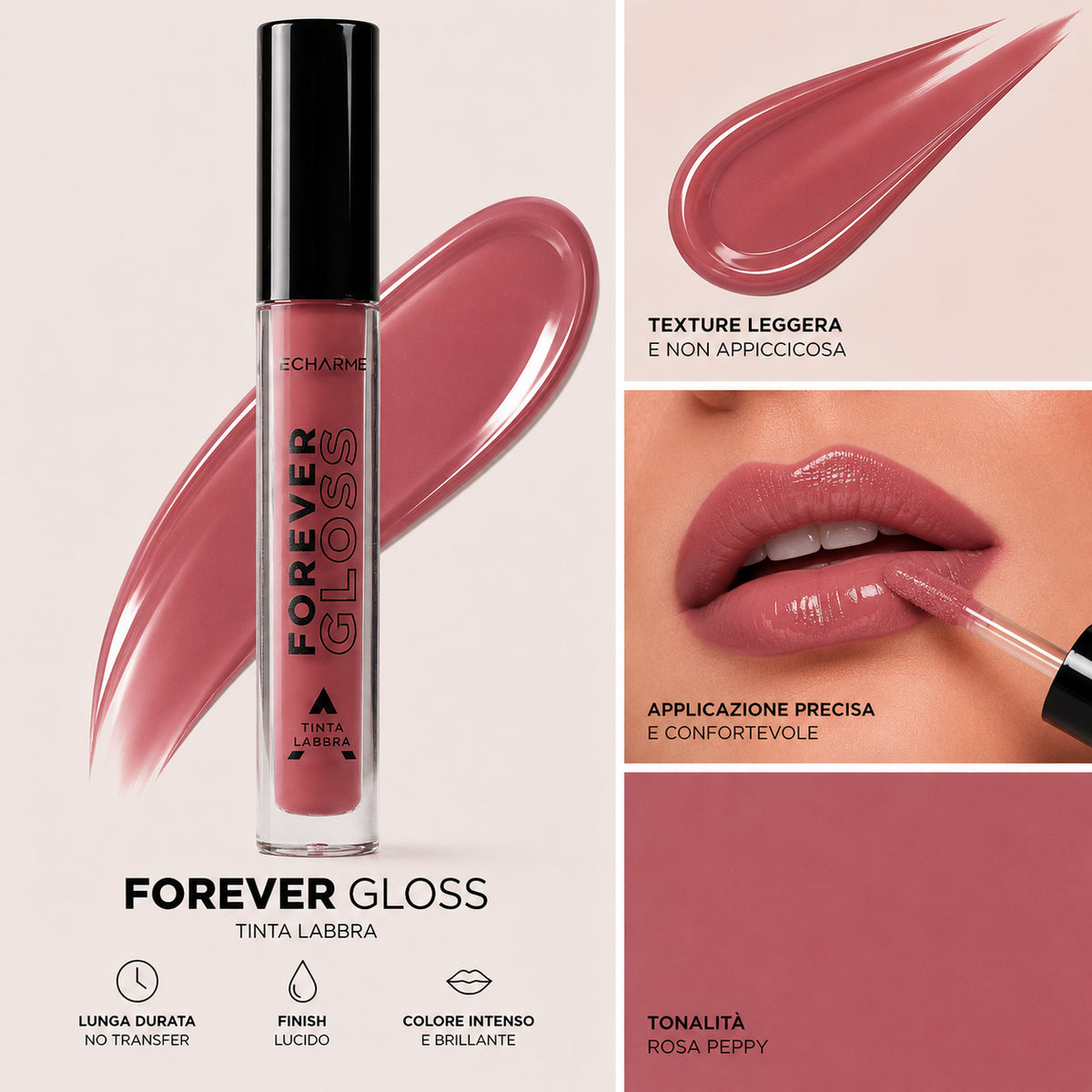 ECHARME Forever Gloss Rosa Peppy-2