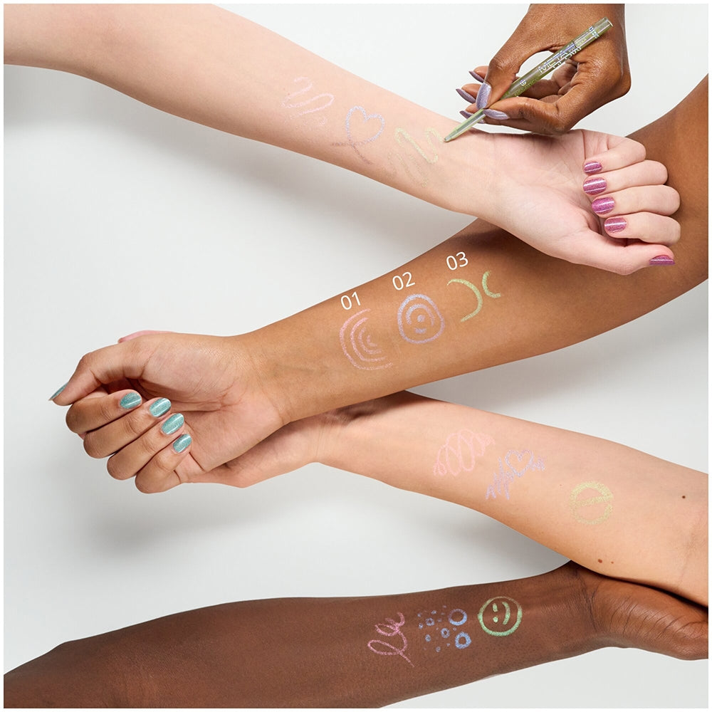 Essence Meta Glow Duo Chrome Eye Pencil Waterproof 01 Chromatic Love-5