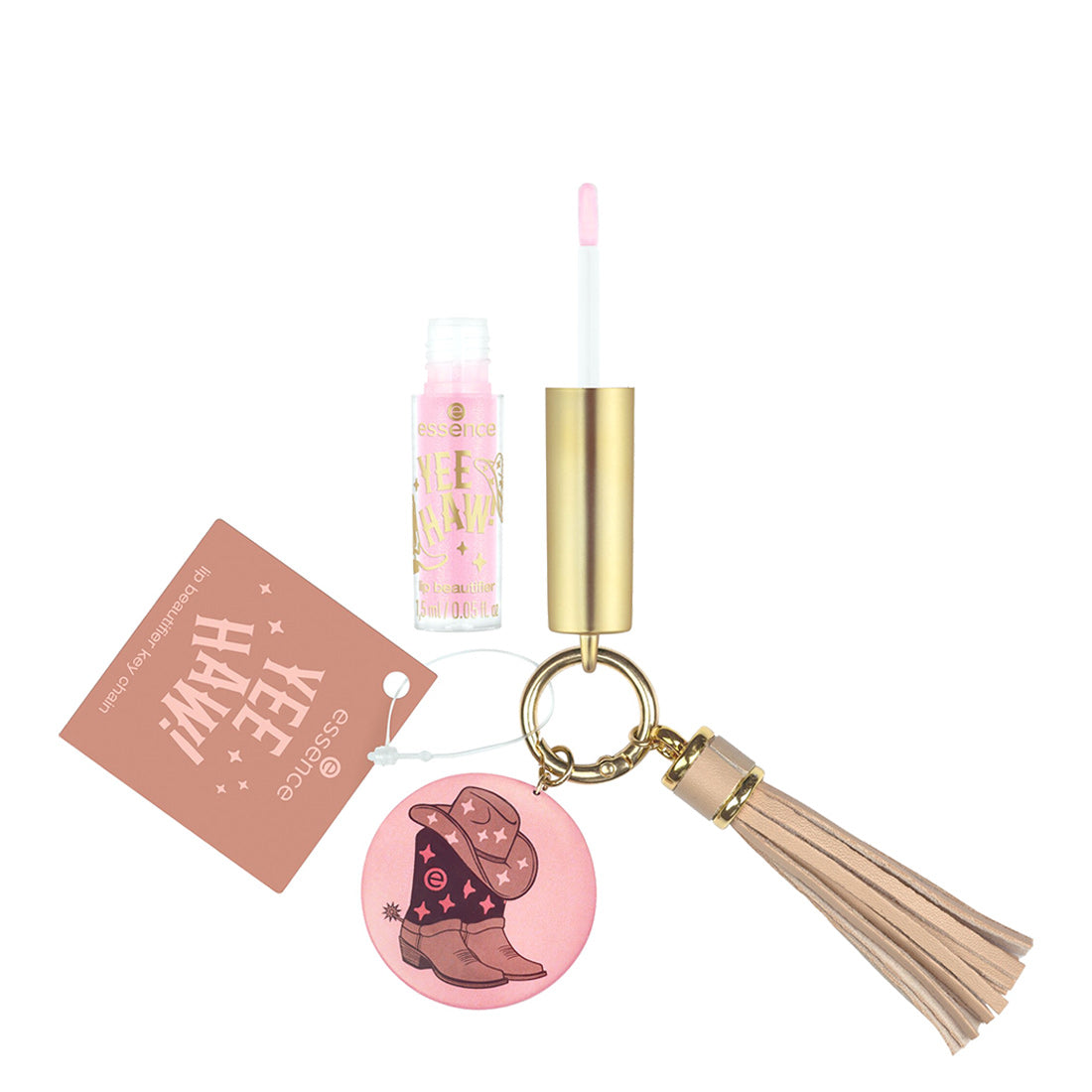 Essence Yee Haw! Lip Beautyfier Key Chain 01 Boots, Hat, Go!