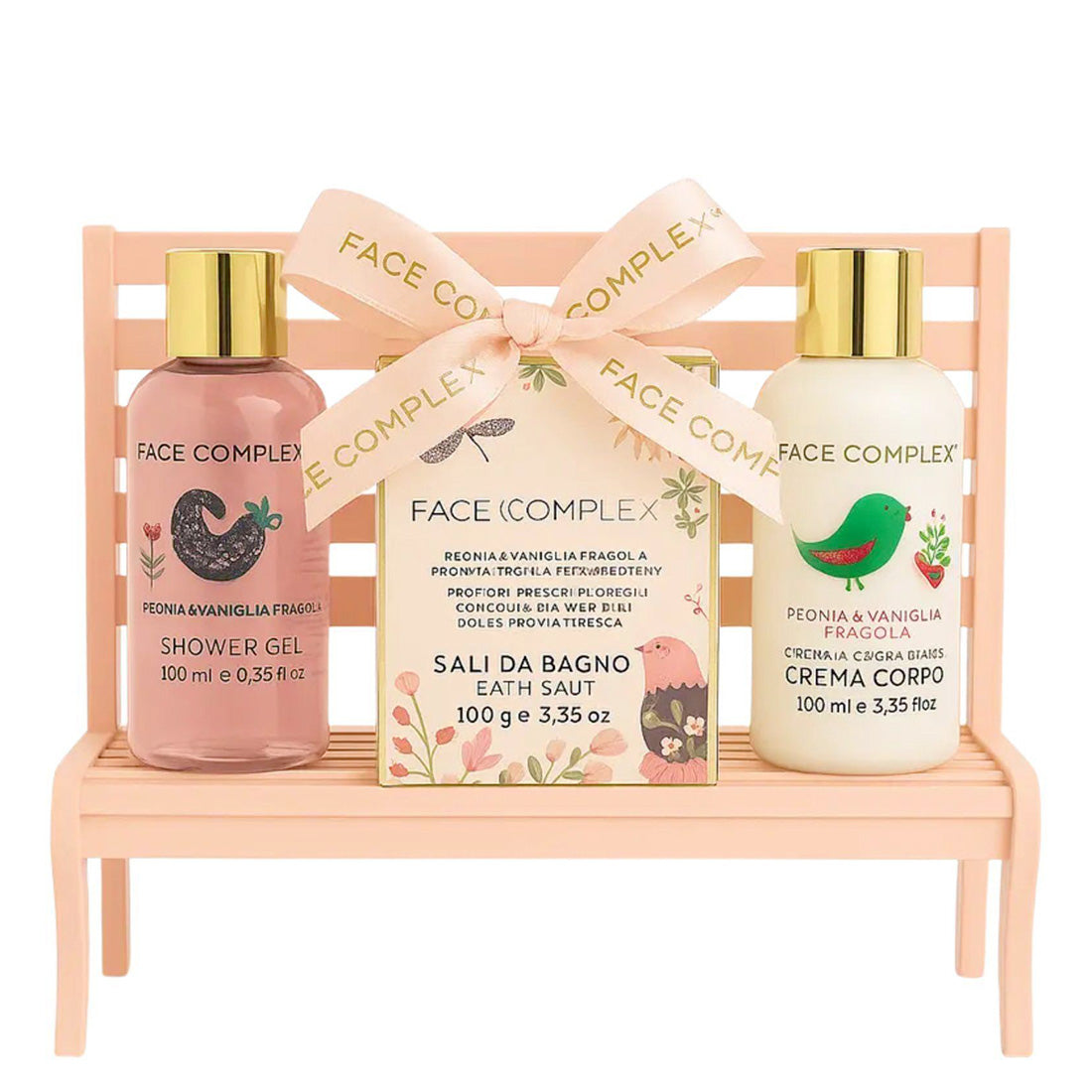 FACE COMPLEX Shower Gel 100 ml + Body Lotion 100 ml + Bath Salt 100 ml Set