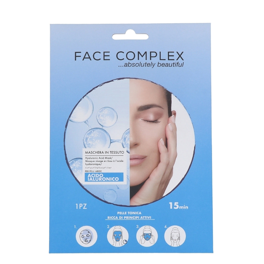 Face Complex Maschera in Tessuto Acido Ialuronico