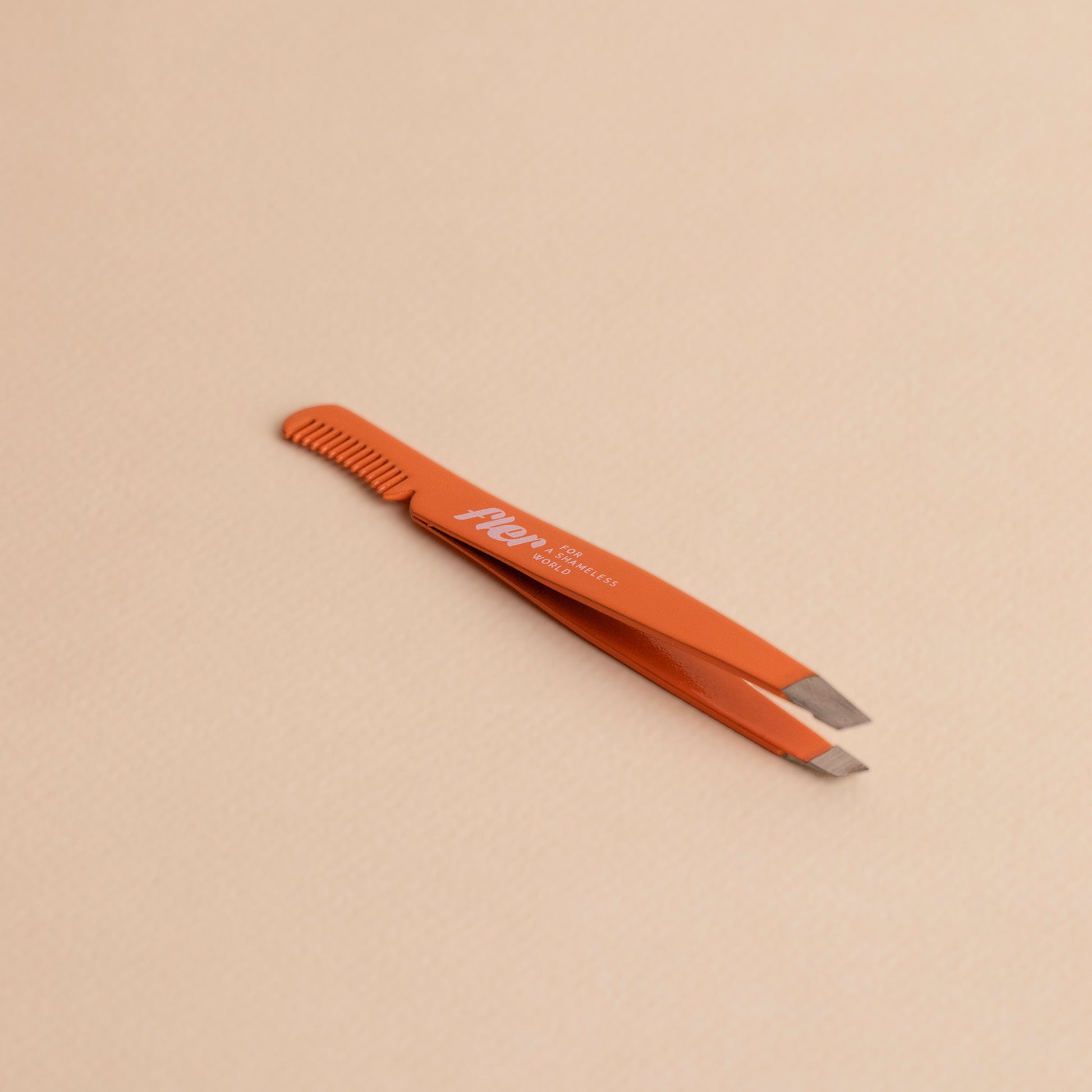 Fler Pinzetta Sopracciglia Con Pettinino Solid Orange-2