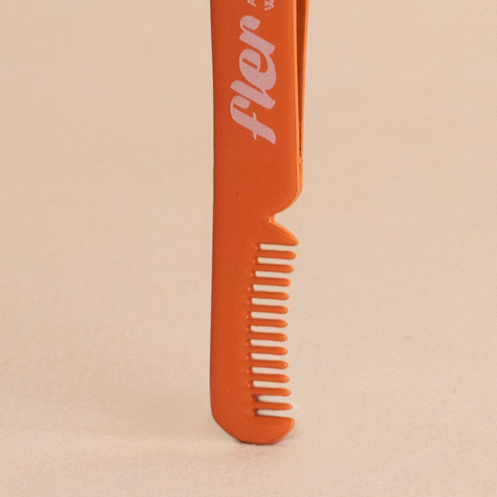 Fler Pinzetta Sopracciglia Con Pettinino Solid Orange-5