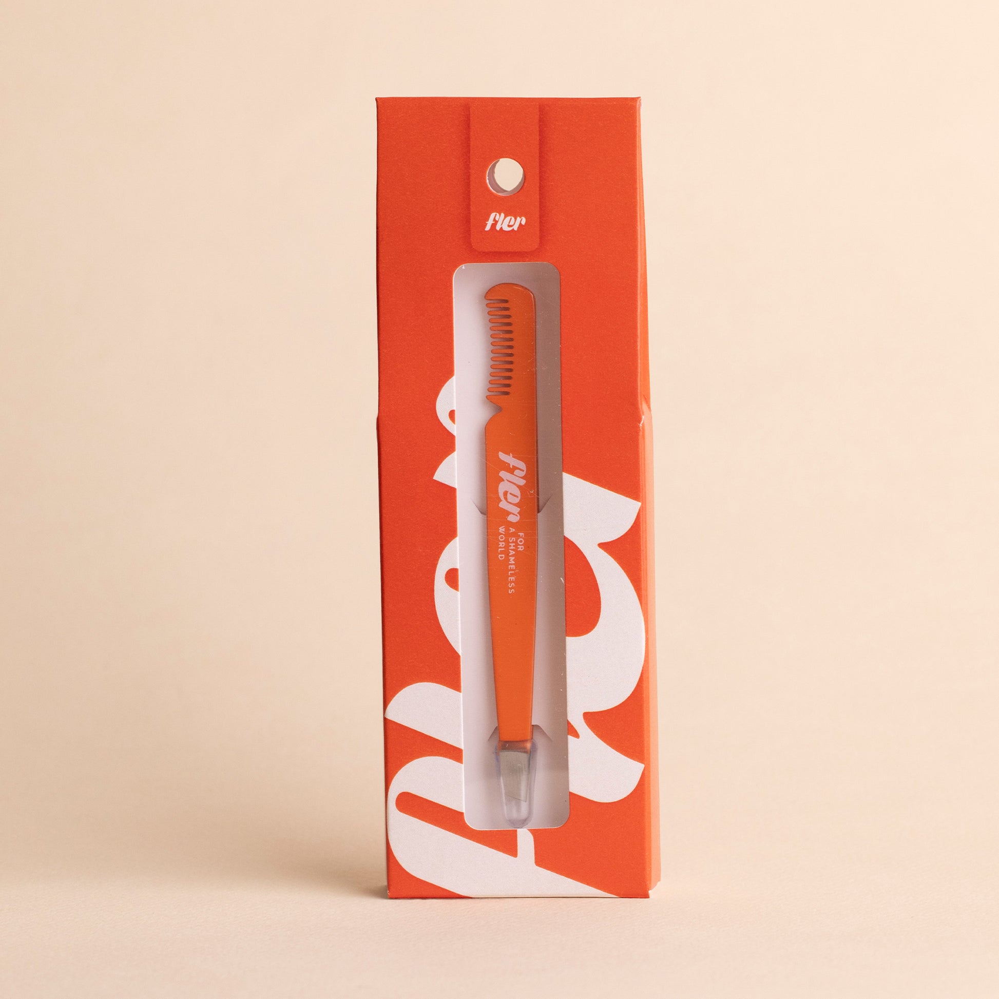 Fler Pinzetta Sopracciglia Con Pettinino Solid Orange-6