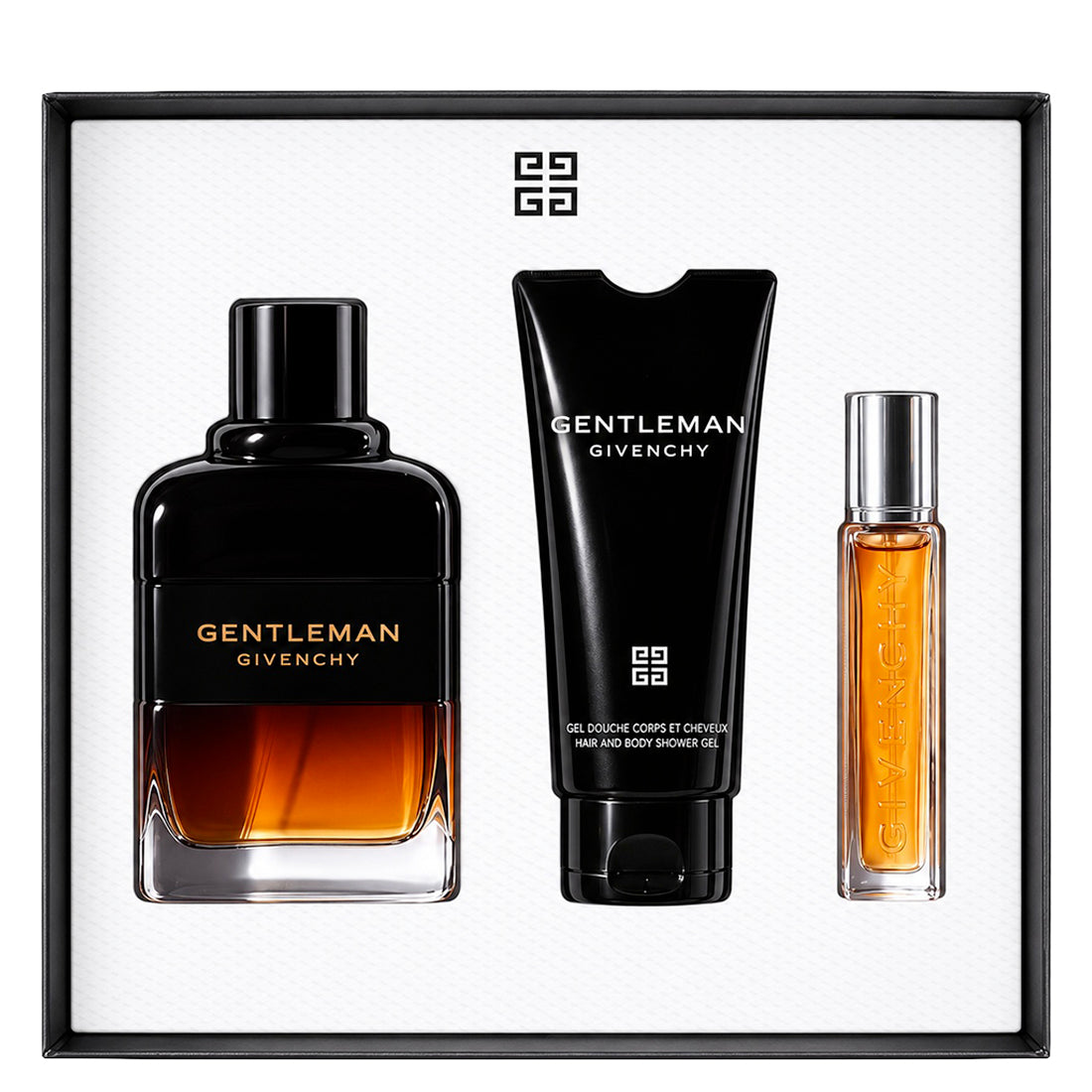 GIVENCHY Gentleman Réserve Privée Eau De Parfum + Travel Spray + Gel Doccia Set -2