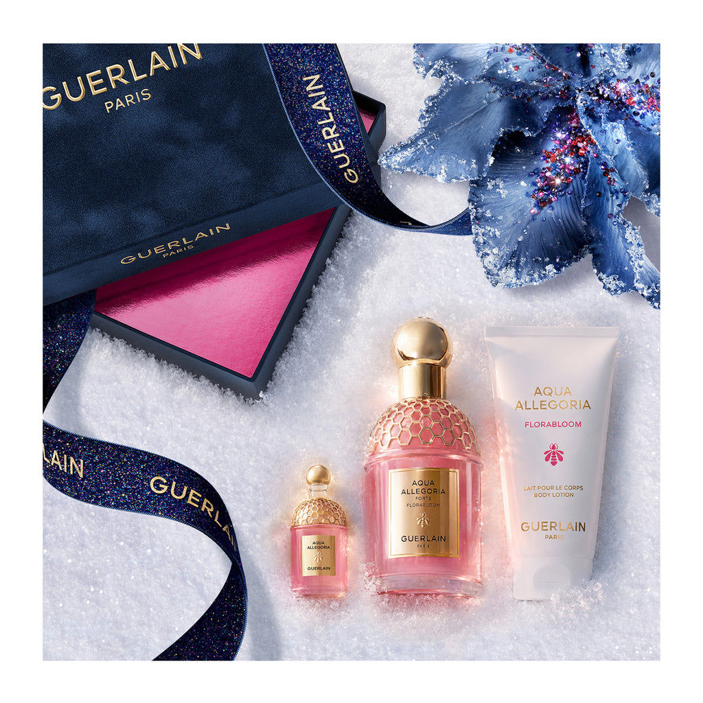 GUERLAIN Aqua Allegoria Florabloom Eau De Toilette + Body Lotion + Miniatura Set -2