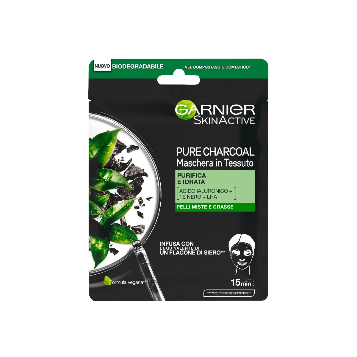 Garnier Maschera in Tessuto Pure Charcoal-2