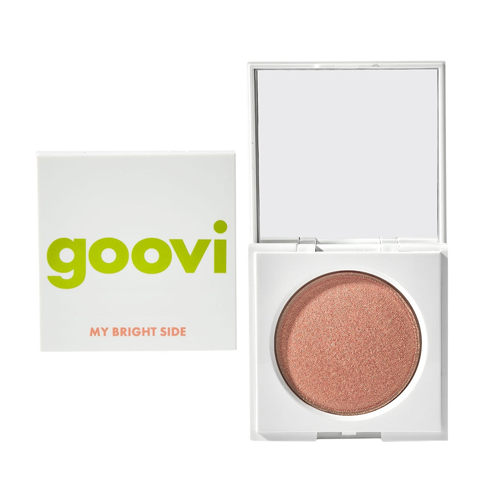 Goovi My Bright Side Creamy Powder Highlighter 03 Caramel Gold-2
