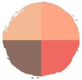 Isadora Eye Shadow Quartet 22 Vibrant Tangerine-2