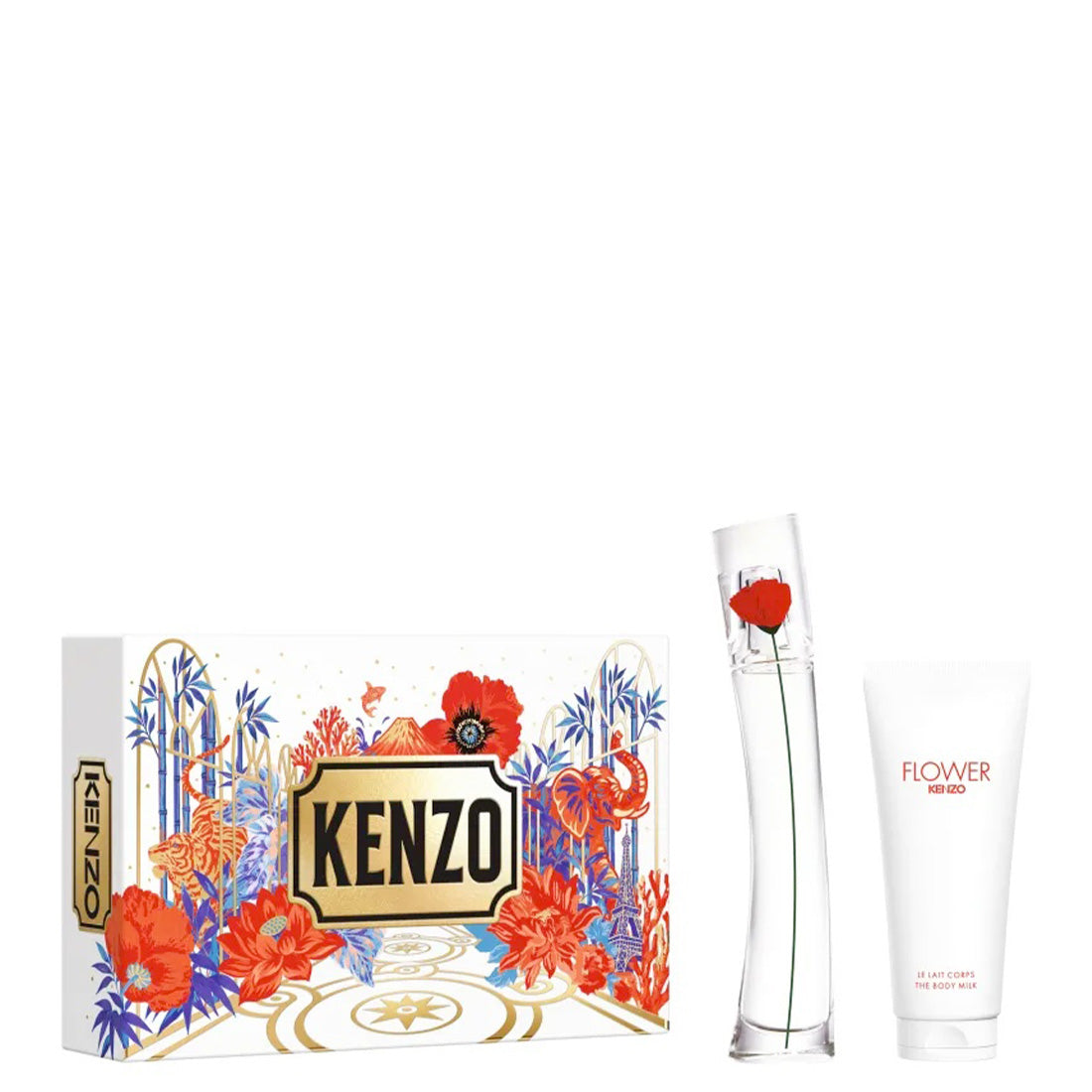 KENZO Flower By Kenzo Eau De Parfum + Body Milk Set 