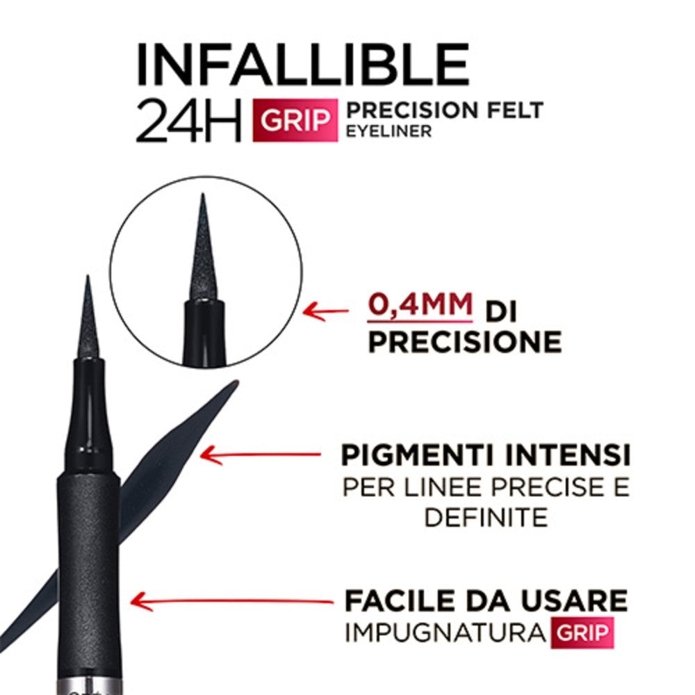 L'oréal Paris Infaillible 24H Grip Precision Felt Eyeliner Brown-3