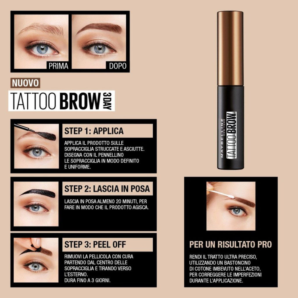 MAYBELLINE NEW YORK Tattoo Brow Tint Gel -4
