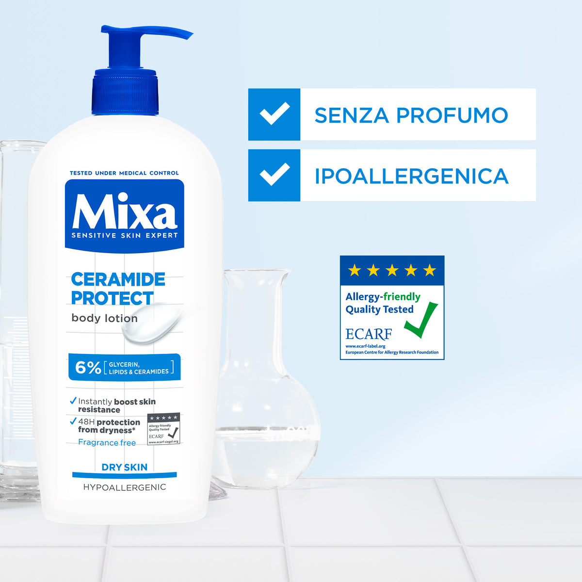 MIXA Ceramide Protect Lozione Idratante Rinforzante -5