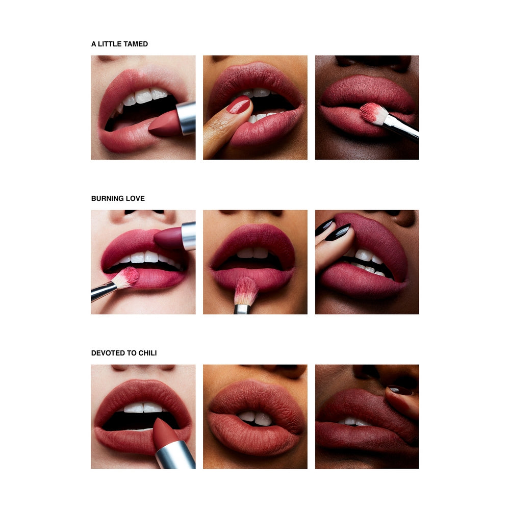 Mac Powder Kiss Lipstick Burning Love-4