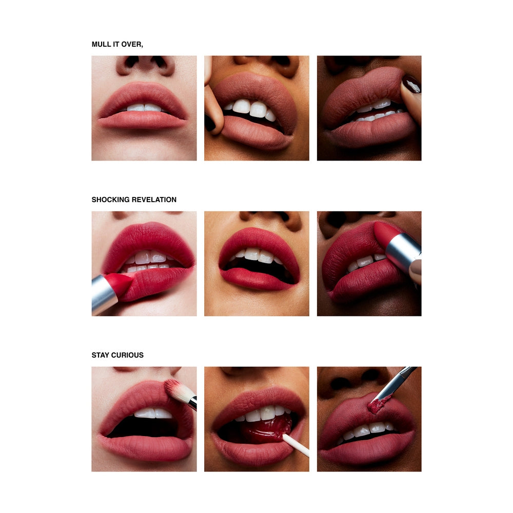 Mac Powder Kiss Lipstick Burning Love-5