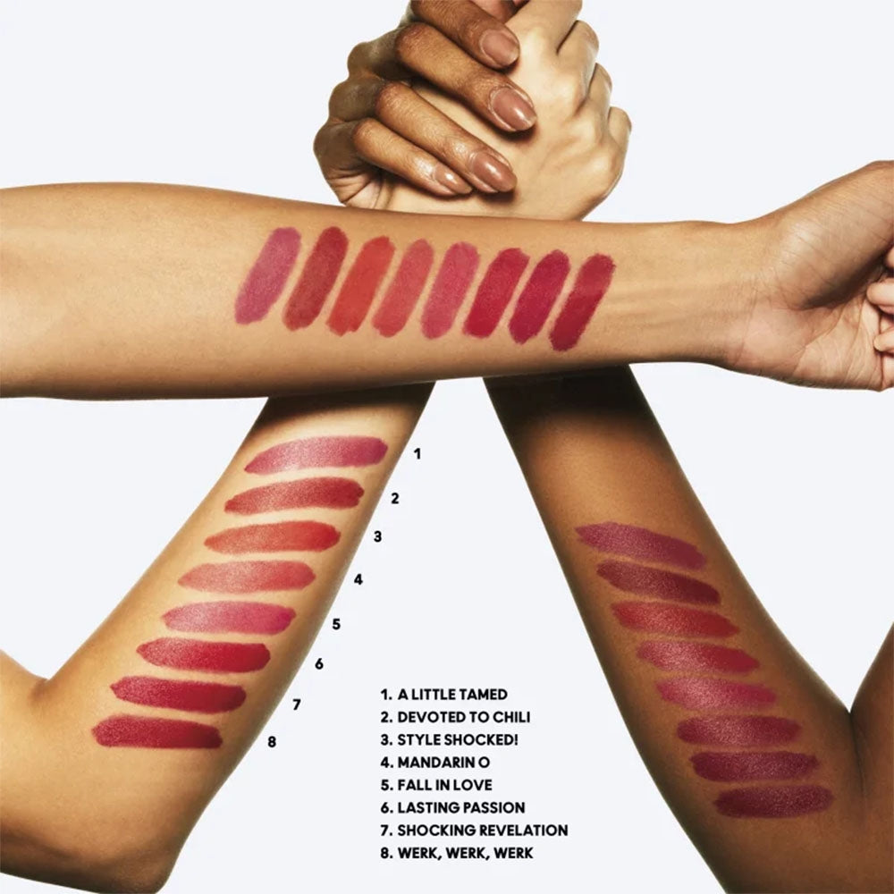 Mac Powder Kiss Lipstick You're Buggin'+Lady-4