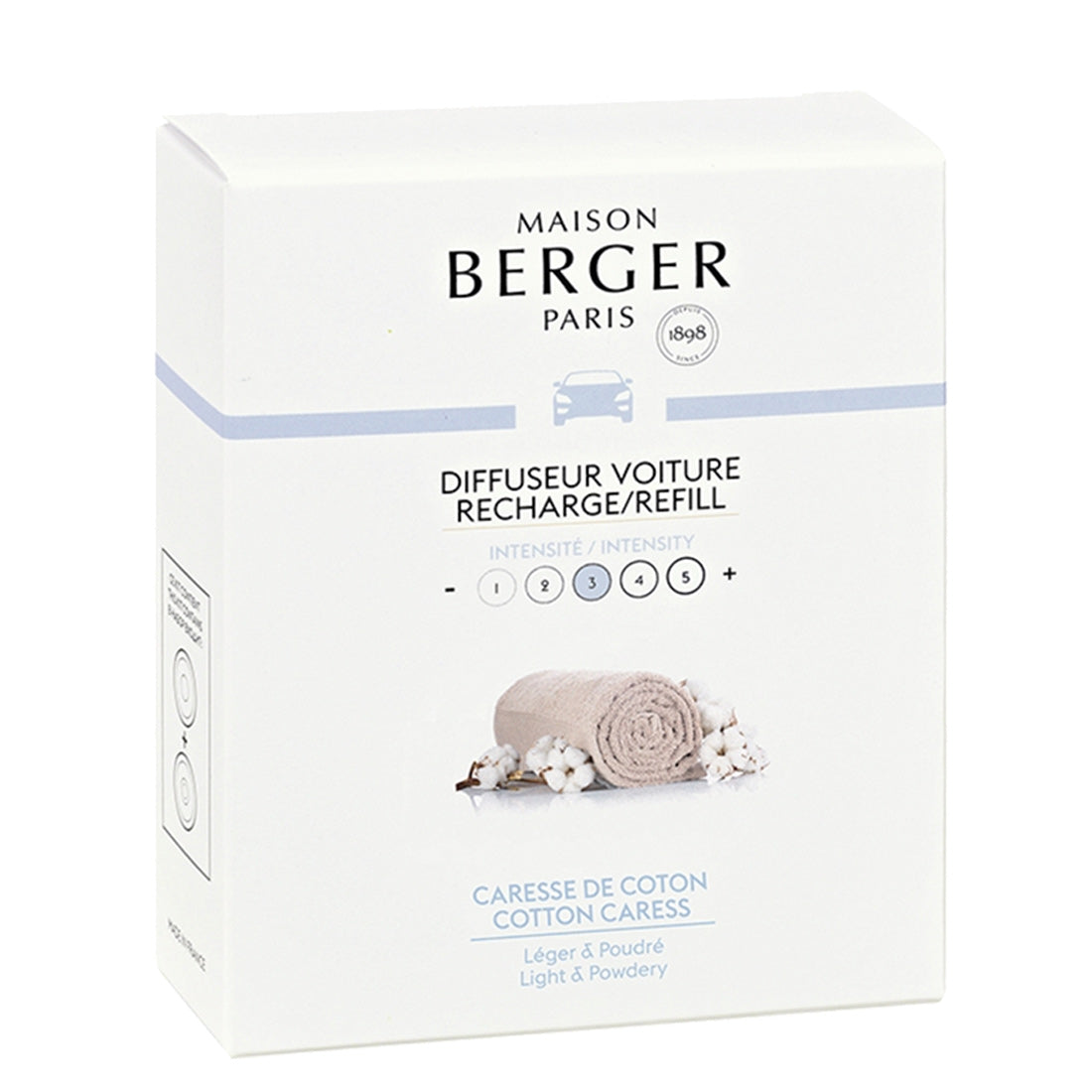 Maison Berger Paris Diffuseur Voiture Recharge Caresse Coton