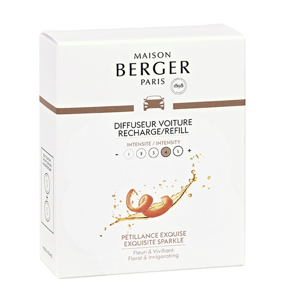 Maison Berger Paris Diffuseur Voiture Recharge Petillance Exquise