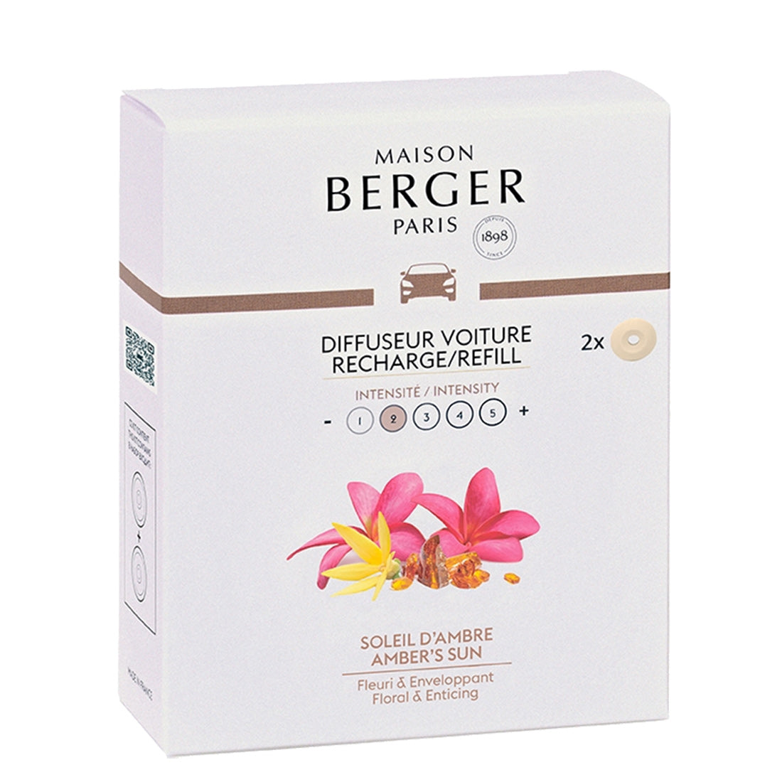 Maison Berger Paris Diffuseur Voiture Recharge Soleil D'Ambre